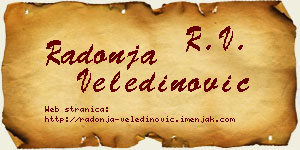 Radonja Veledinović vizit kartica